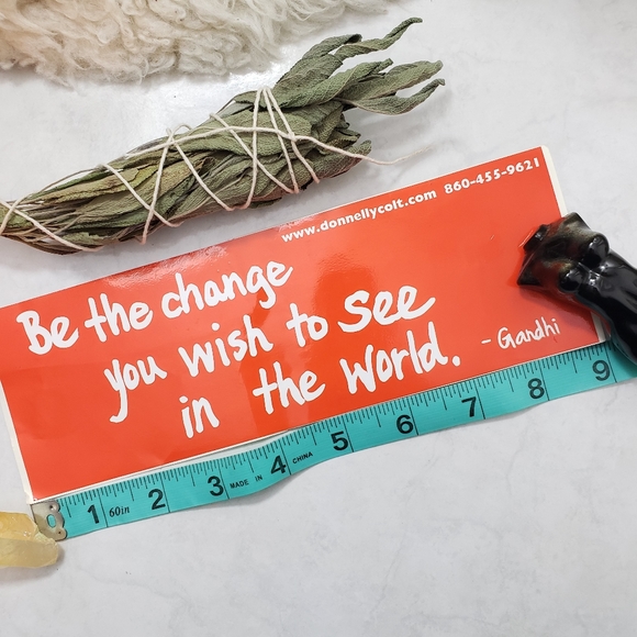 β Activist β’ Be The Change Gandhi Bumper Sticker - Picture 3 of 4